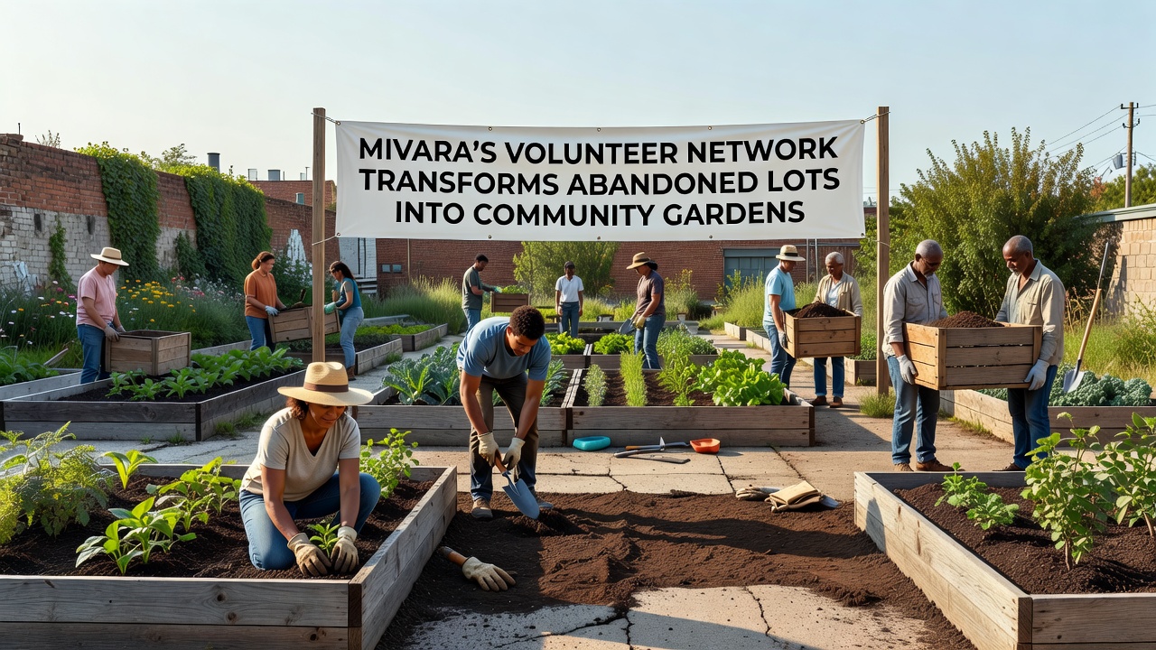 Mivara's Volunteer Network Transforms Abandoned Lots into Community Gardens